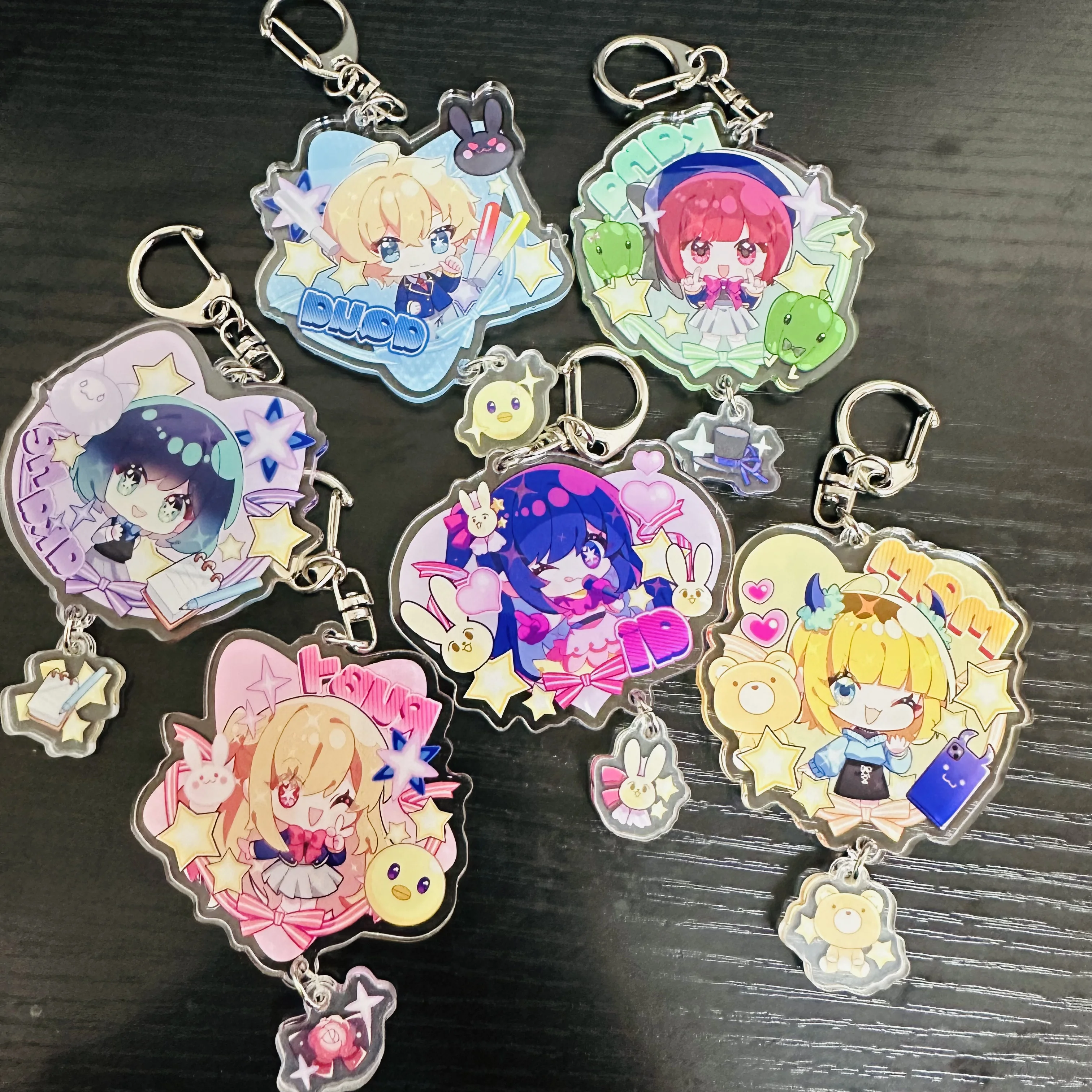 Cute Cartoon Anime OSHI NO KO Figures Hoshino Ai Hoshino Rubii Hoshino Akuamarin Cosplay Acrylic Keychains - Oshi No Ko Store